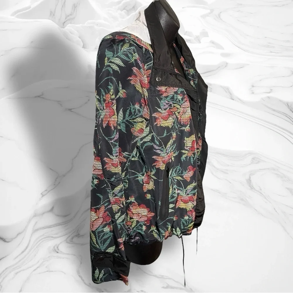 Lularoe Floral Windbreaker Jacket Create Serve Strengthen Bless Dream Size Small